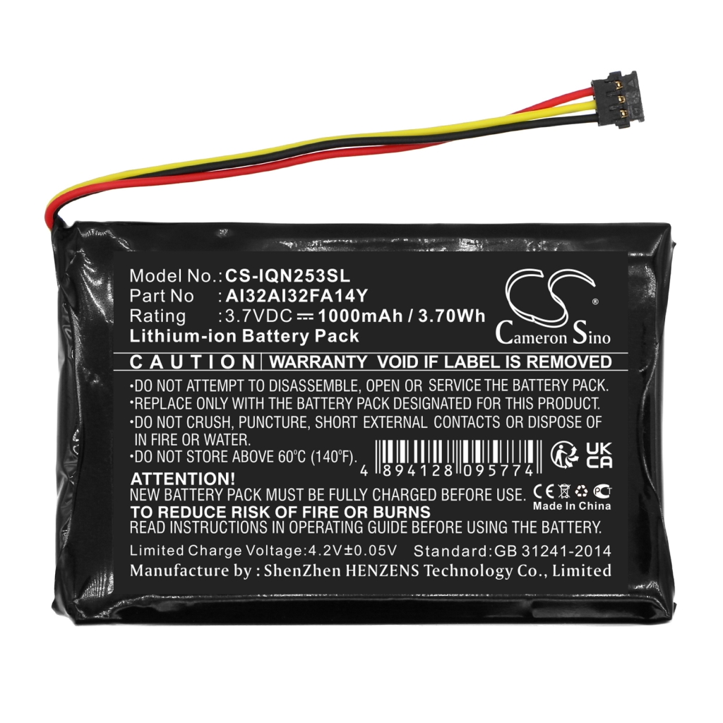 Remplacement de batterie compatible pour Garmin AI32AI32FA14Y