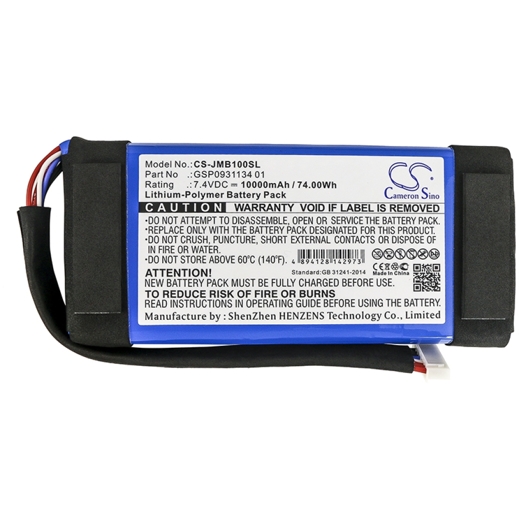Remplacement de batterie compatible pour Jbl GSP0931134 01