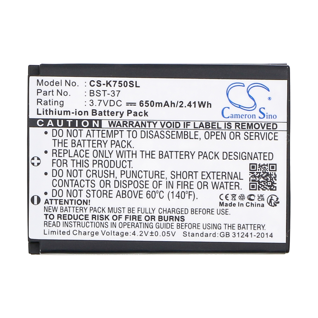 Medical Battery Sony ericsson CS-K750SL