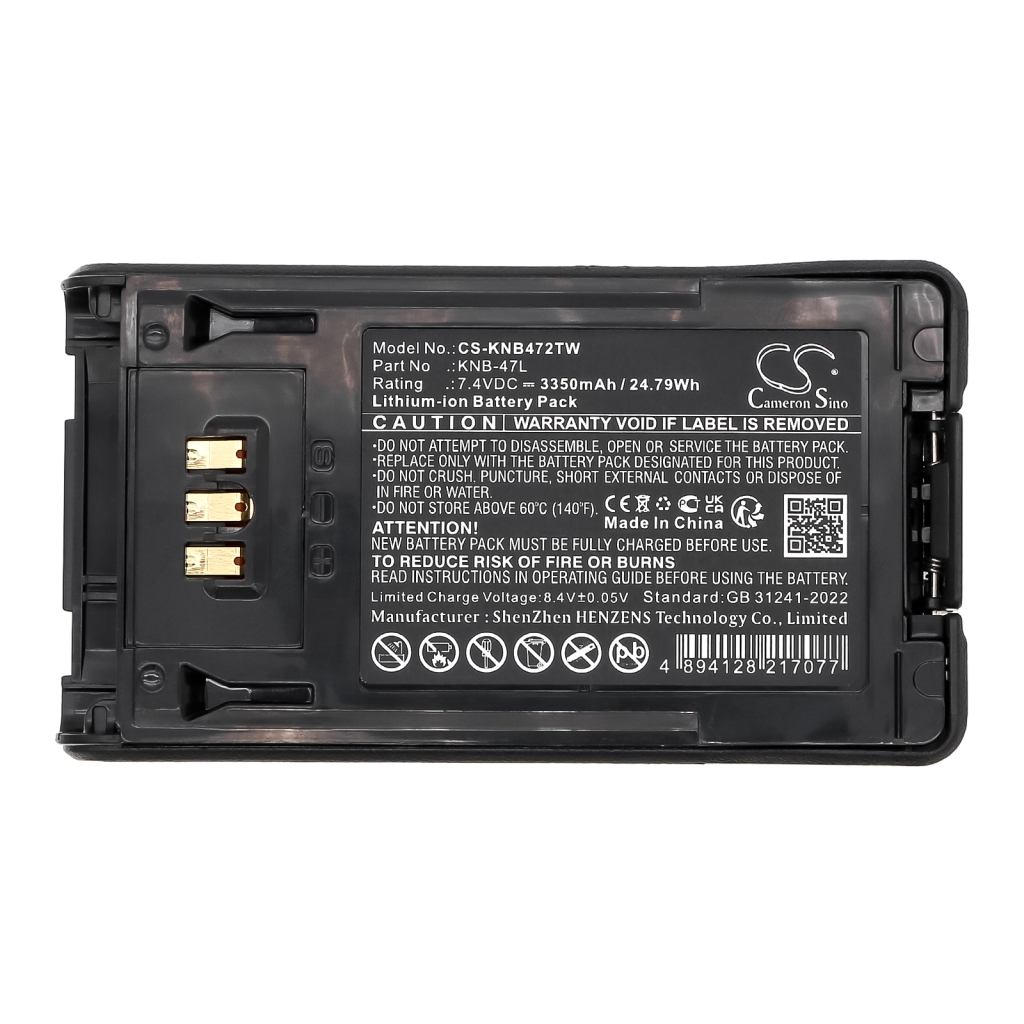 Batterie radio bidirectionnelle Kenwood CS-KNB472TW
