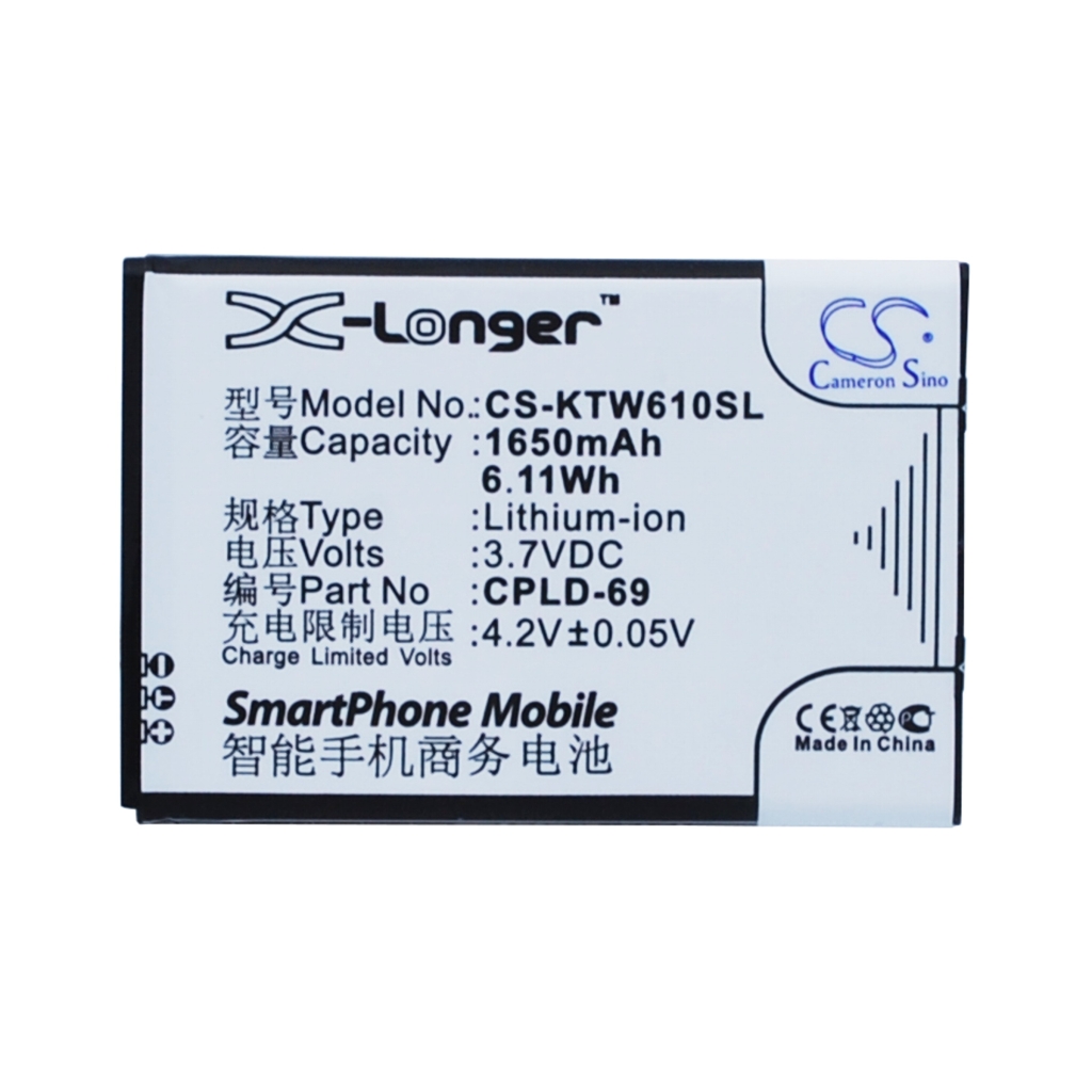 Akku kompatibel mit Coolpad K-Touch CS-KTW610SL