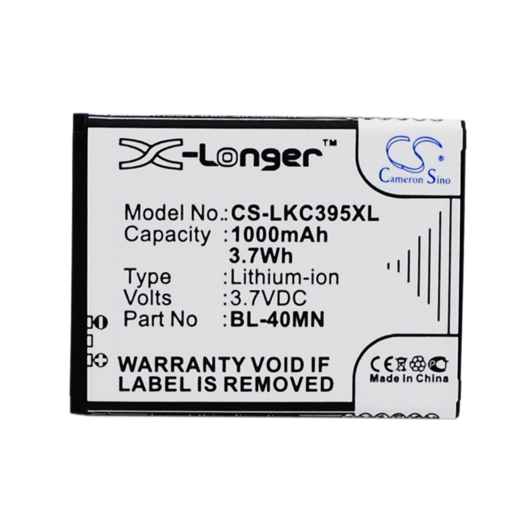 Batterie de téléphone portable LG CS-LKC395XL
