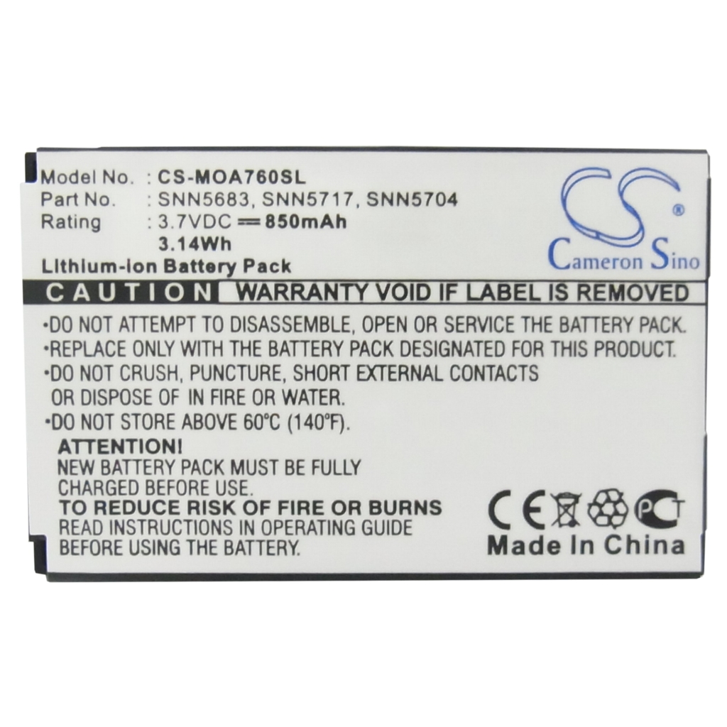 Mobile Phone Battery Motorola A760