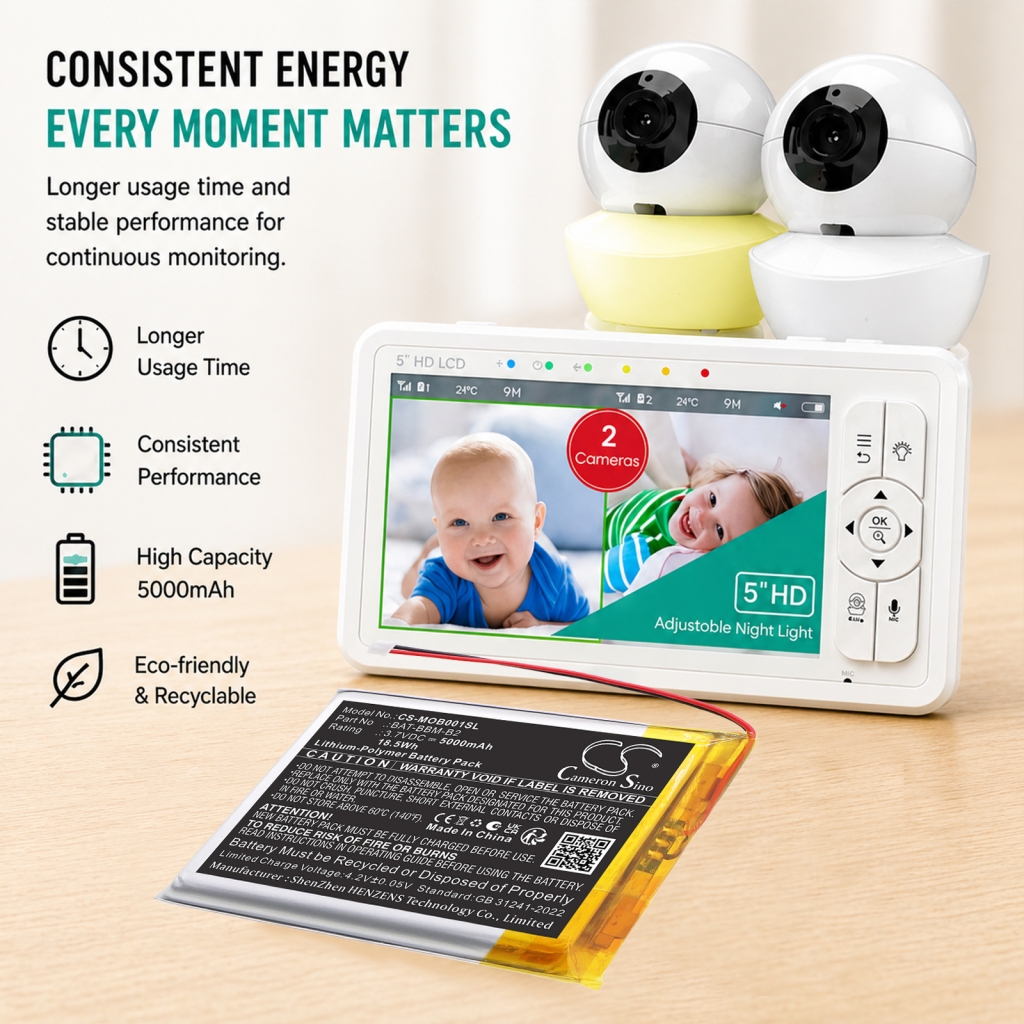 Akku kompatibel mit Babysense Bonoch Momcozy CS-MOB001SL