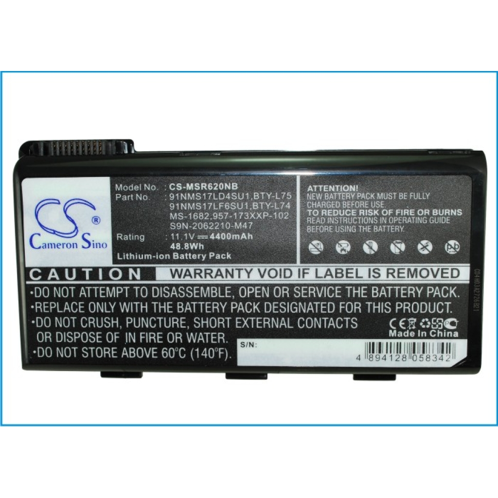 Notebook battery MSI CX623-018XBL