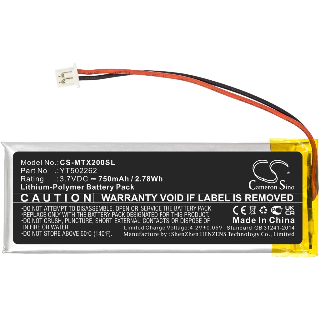 Batterie de casque d'écoute sans fil Midland CS-MTX200SL