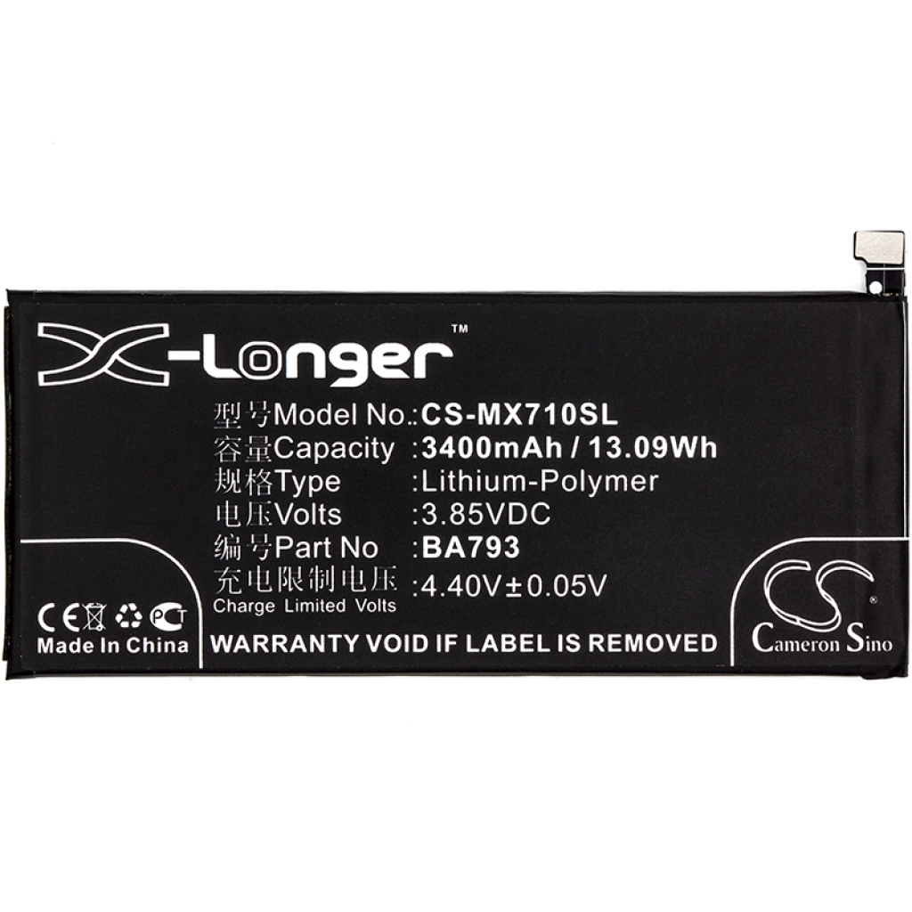 Batterie de téléphone portable MeiZu CS-MX710SL