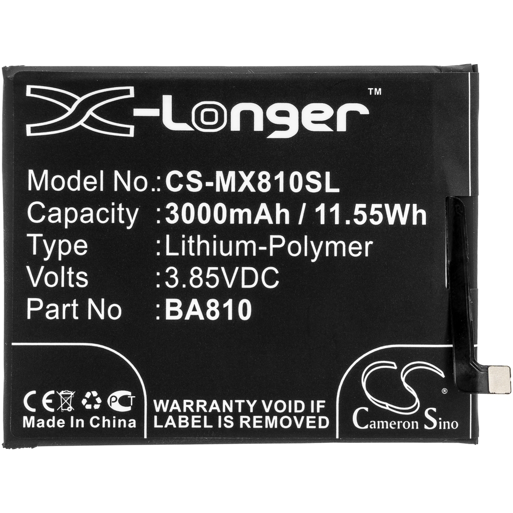 Batterie de téléphone portable MeiZu CS-MX810SL