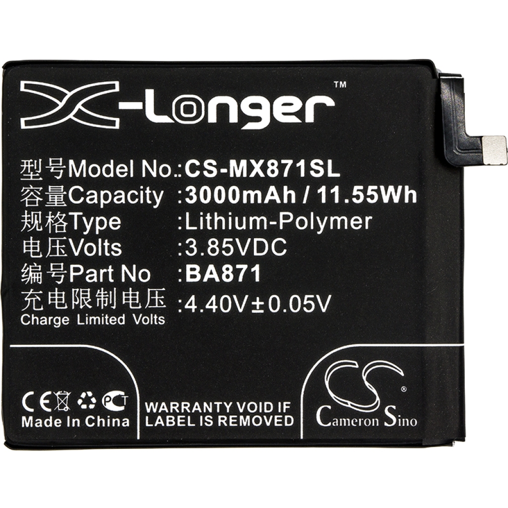 Batterie de téléphone portable MeiZu CS-MX871SL