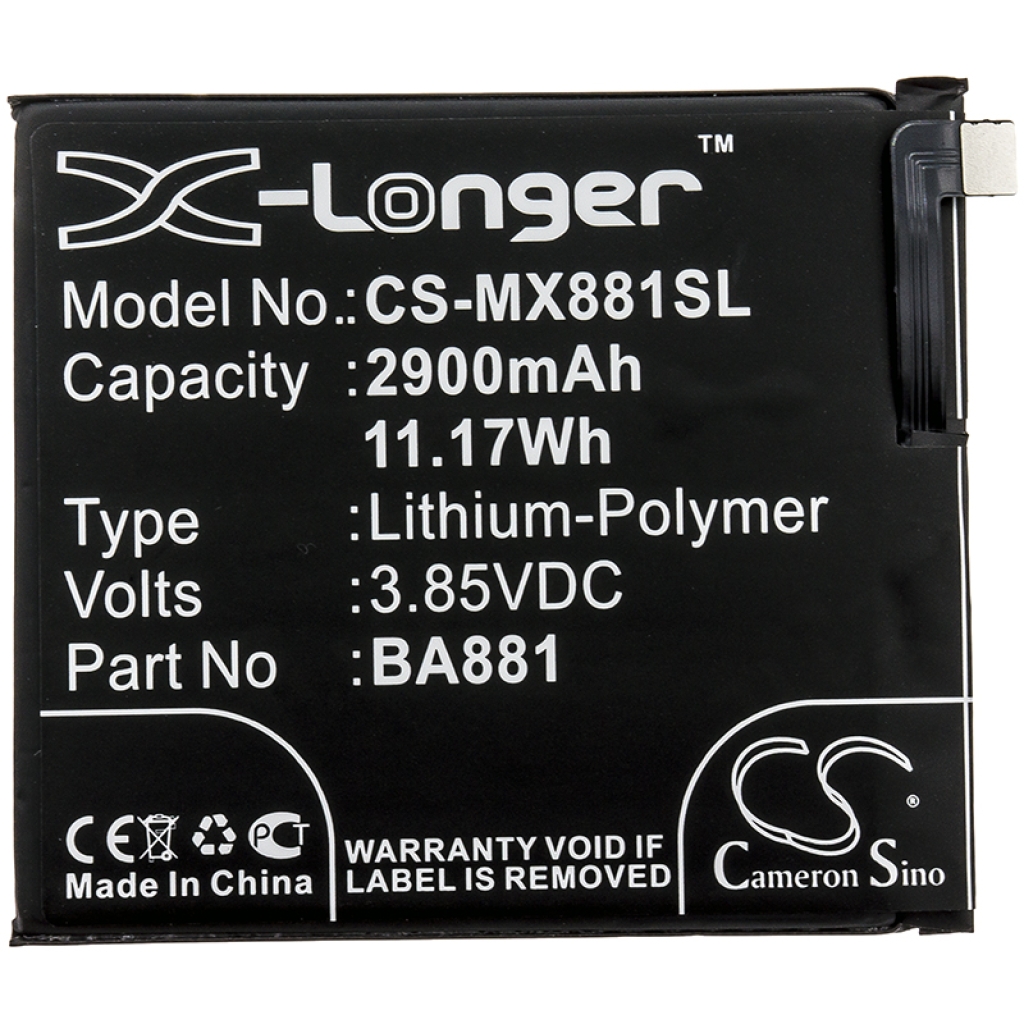 Batterie de téléphone portable MeiZu CS-MX881SL