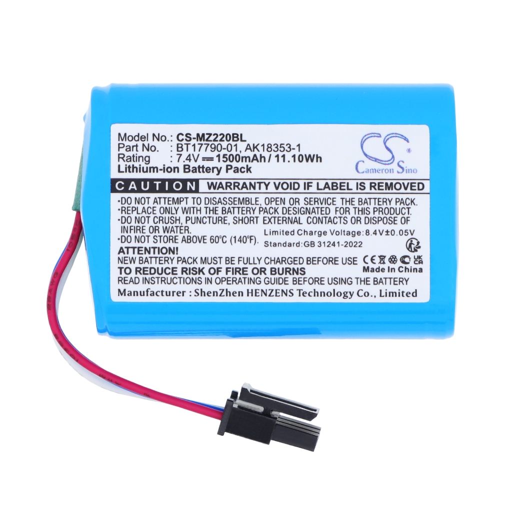 Cameron Sino CS-MZ220BL 7,4V 1500mAh Vorderansicht des Etiketts