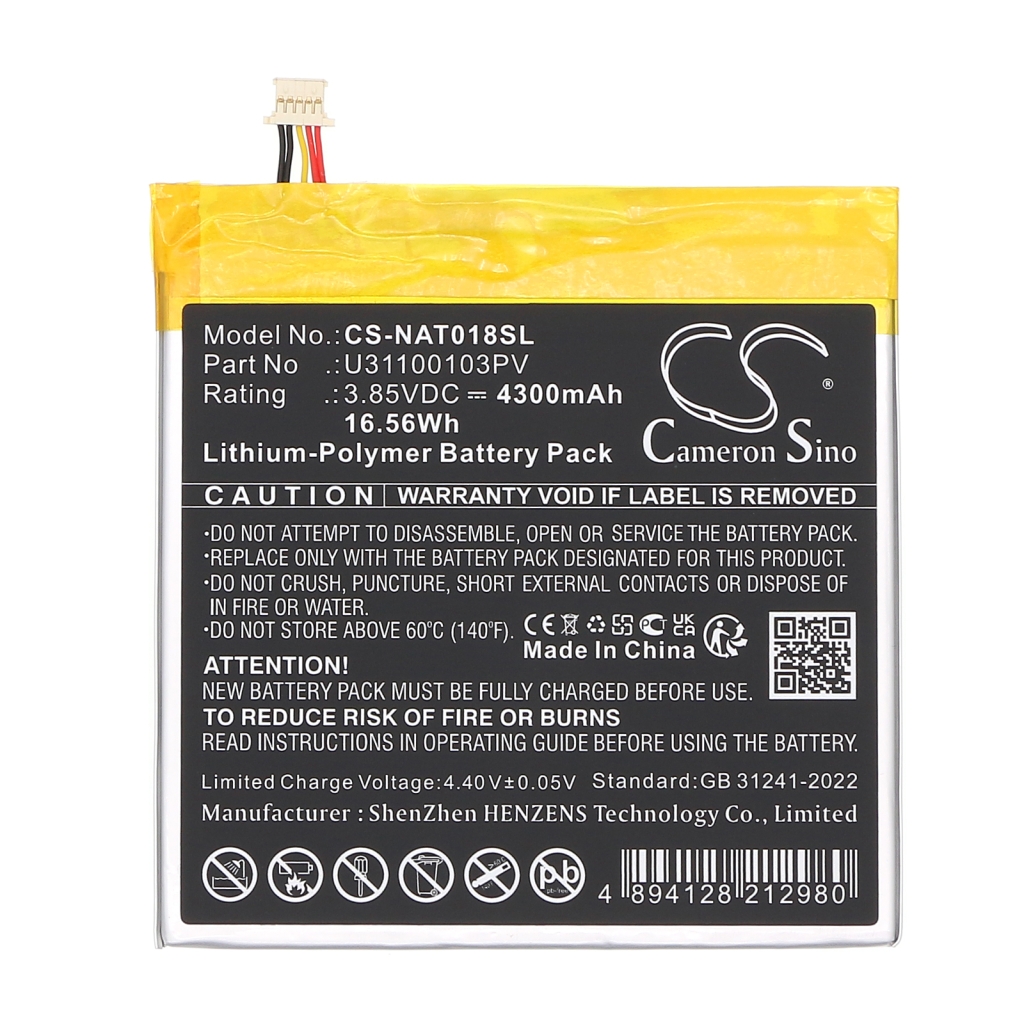Tablette Batterie Onn CS-NAT018SL