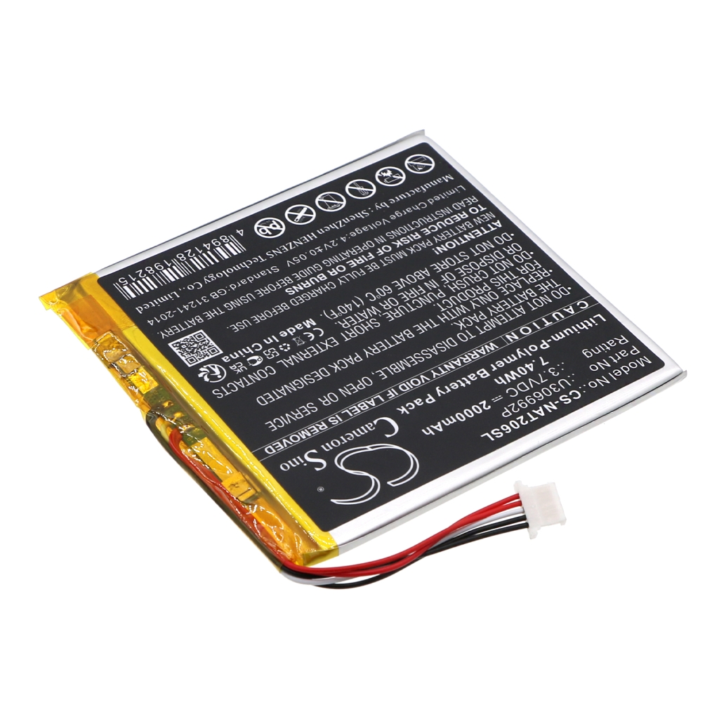 Remplacement de batterie compatible pour Onn U306992P