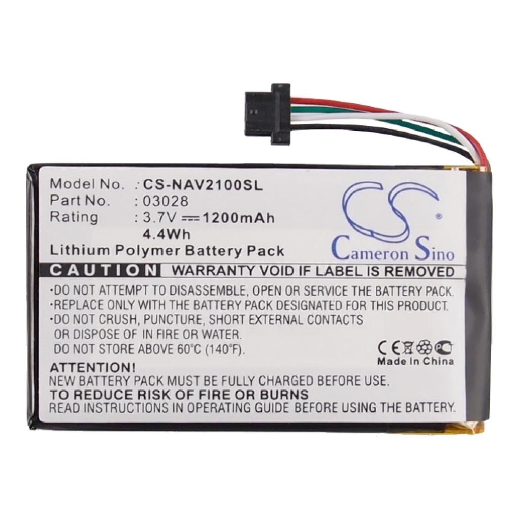 Remplacement de batterie compatible pour Navigon 03028