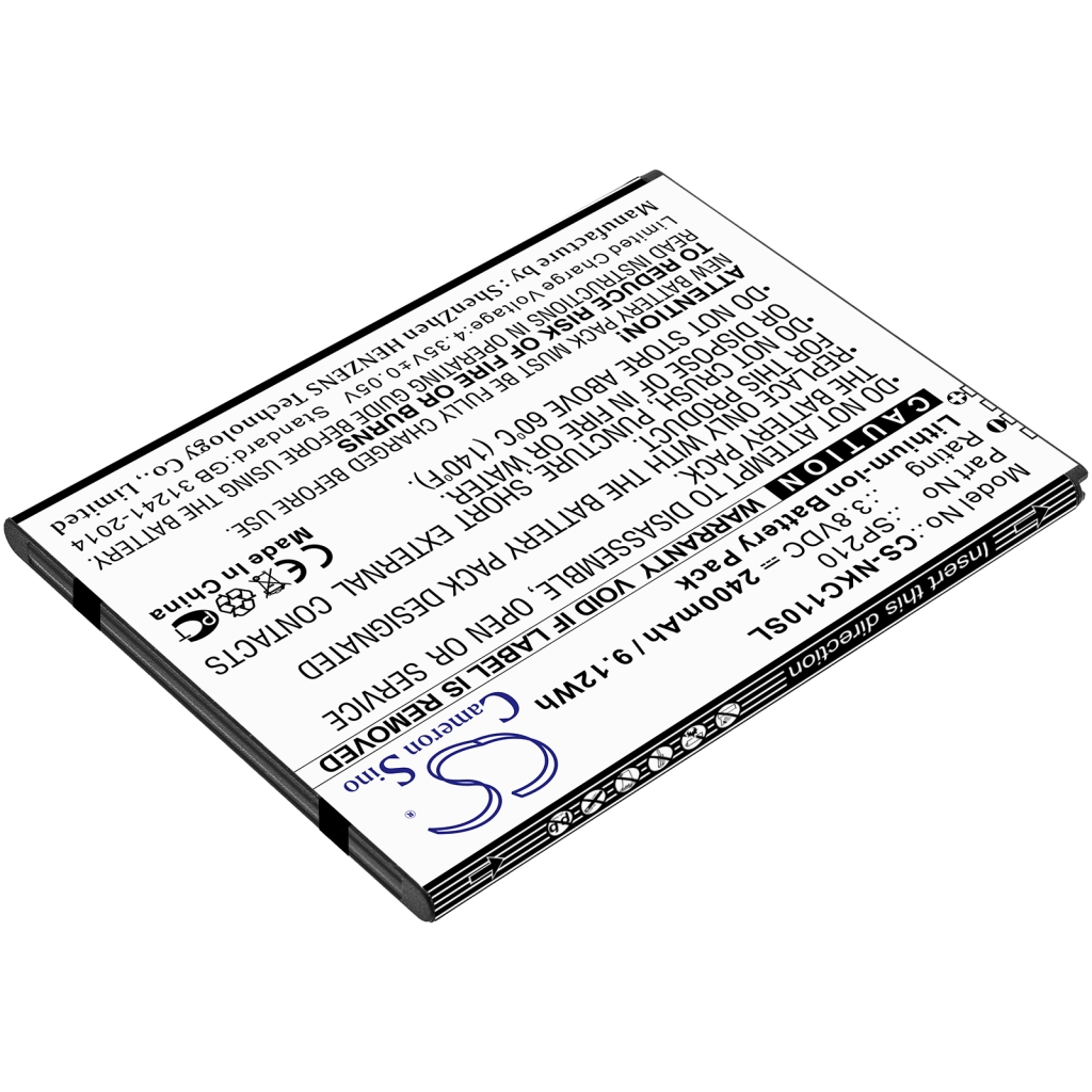 Compatible battery replacement for Nokia SP210