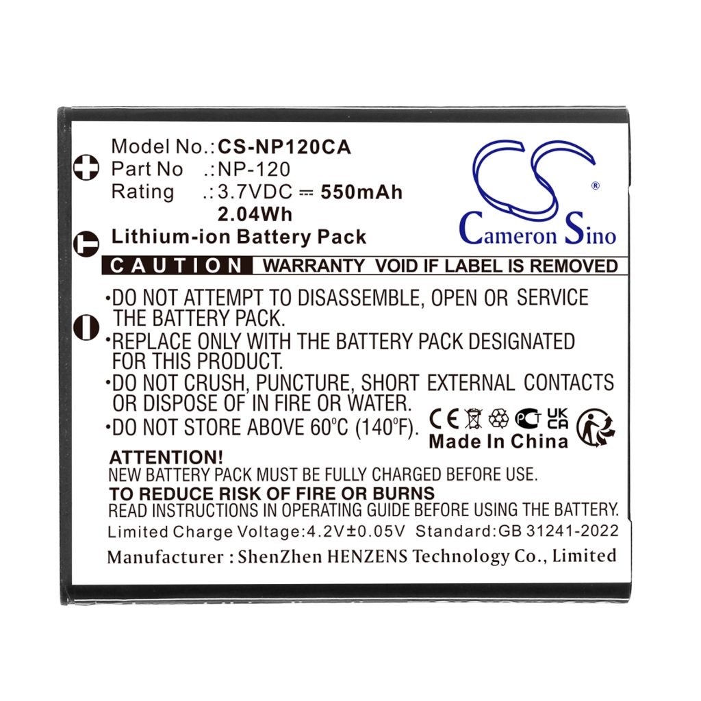 Batterie de l'appareil photo Drift CS-NP120CA