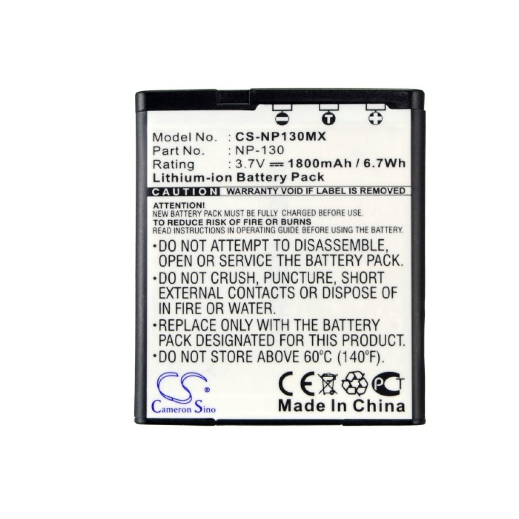 Batterie de l'appareil photo Casio Exilim EX-ZR700PKc