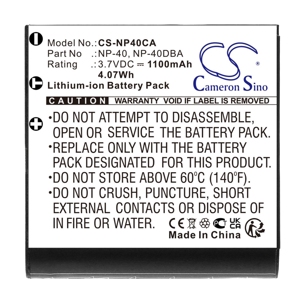 Batterie de l'appareil photo JAY-tech CS-NP40CA