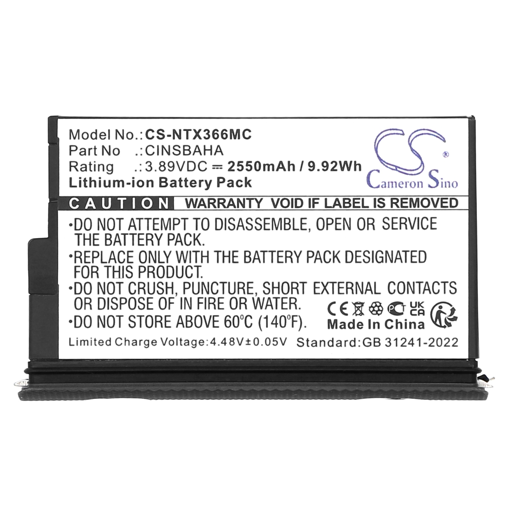 Batterie de l'appareil photo Insta360 CS-NTX366MC