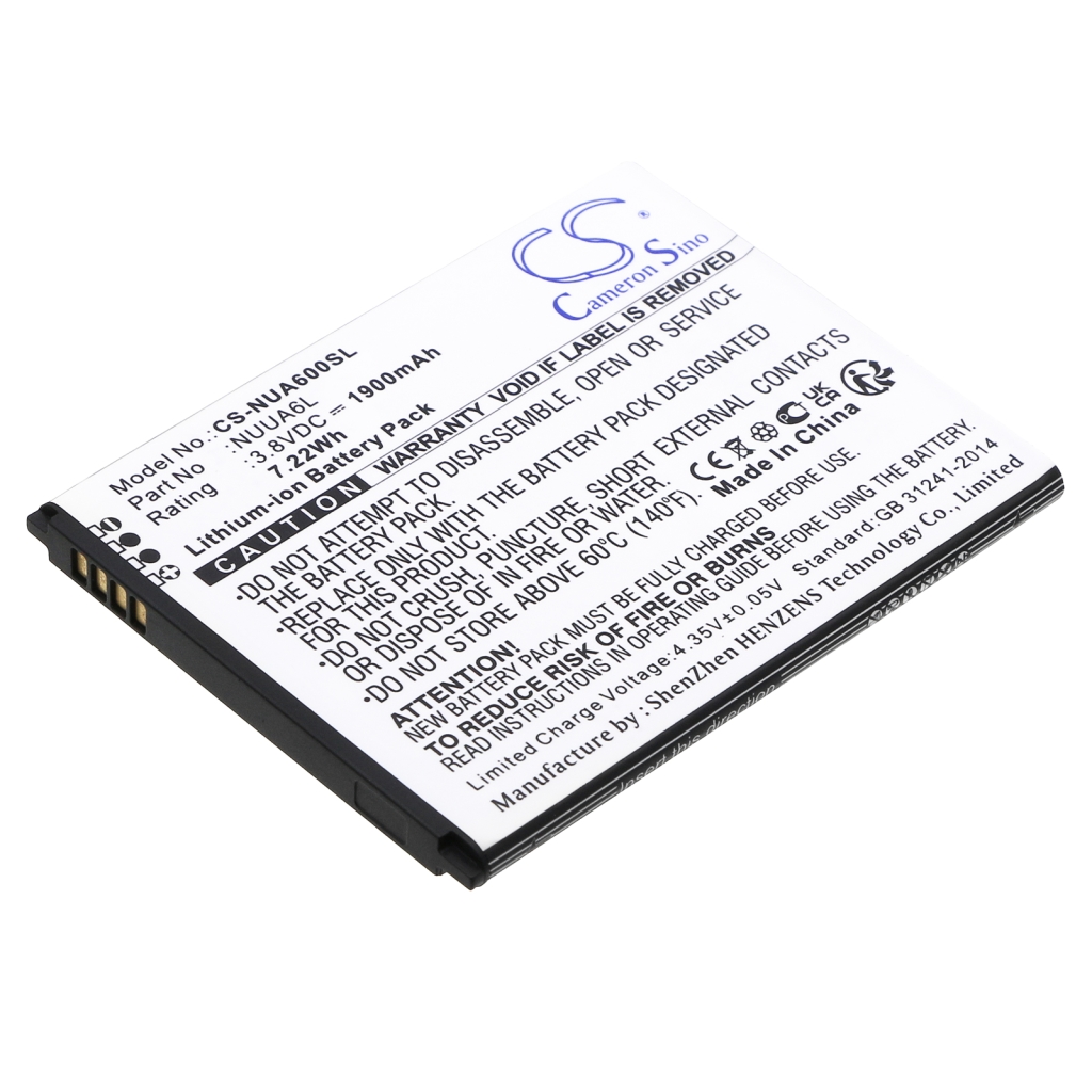 Batterie de téléphone portable Nuu CS-NUA600SL