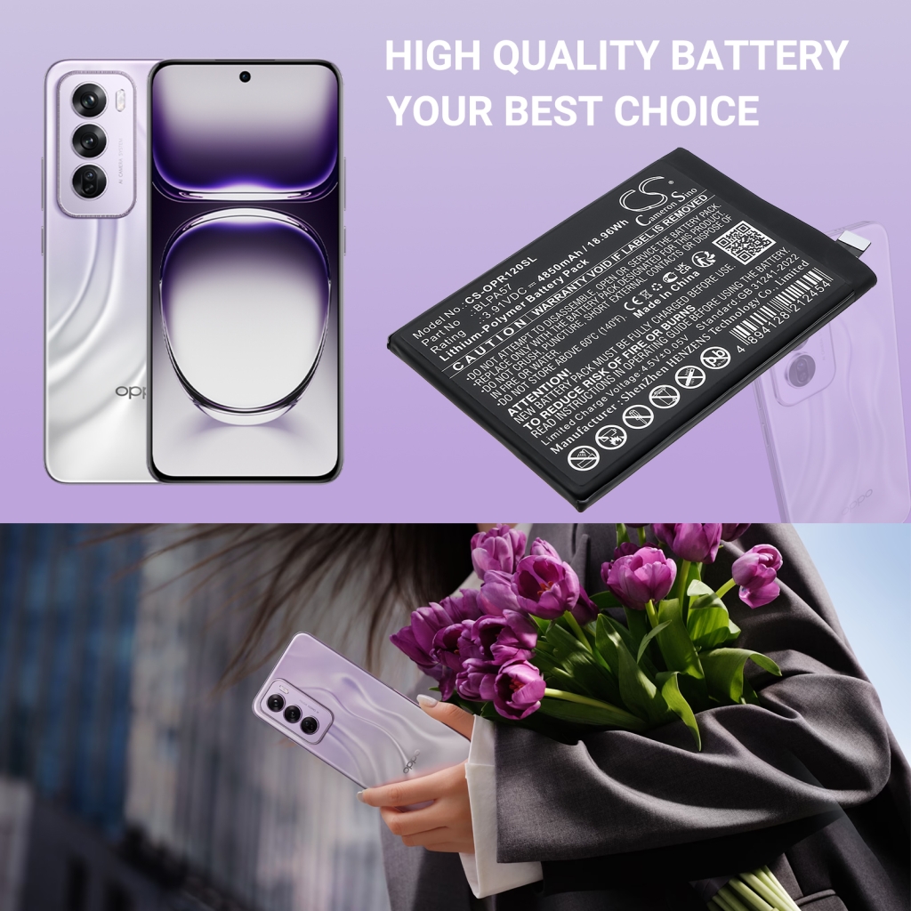 Remplacement de batterie compatible pour OPPO BLPA57