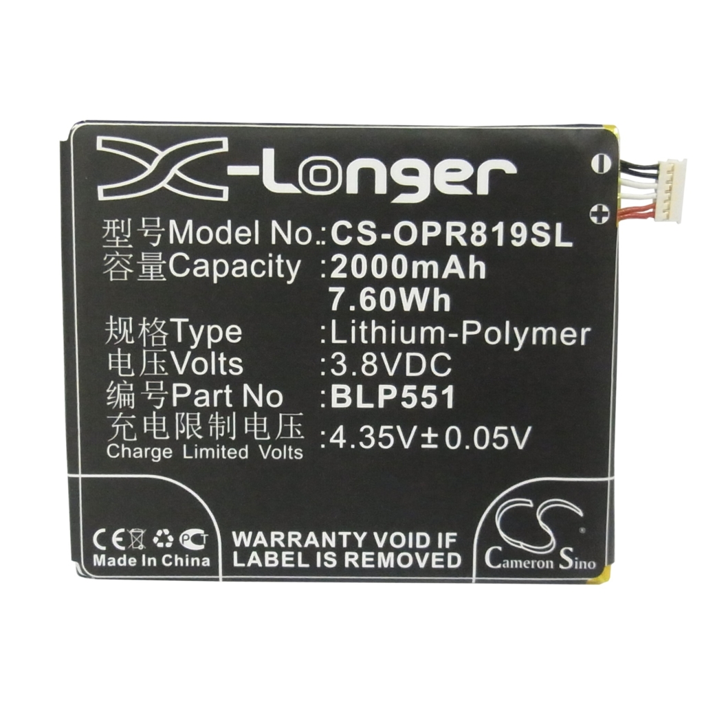 Akku kompatibel mit OPPO CS-OPR819SL