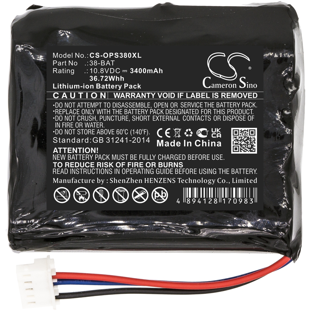 Outils électriques Batterie Olympus CS-OPS380XL