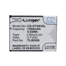 Remplacement de batterie compatible pour Alcatel CAB60B0000C2,CAB60B0001C2,TLIB50B