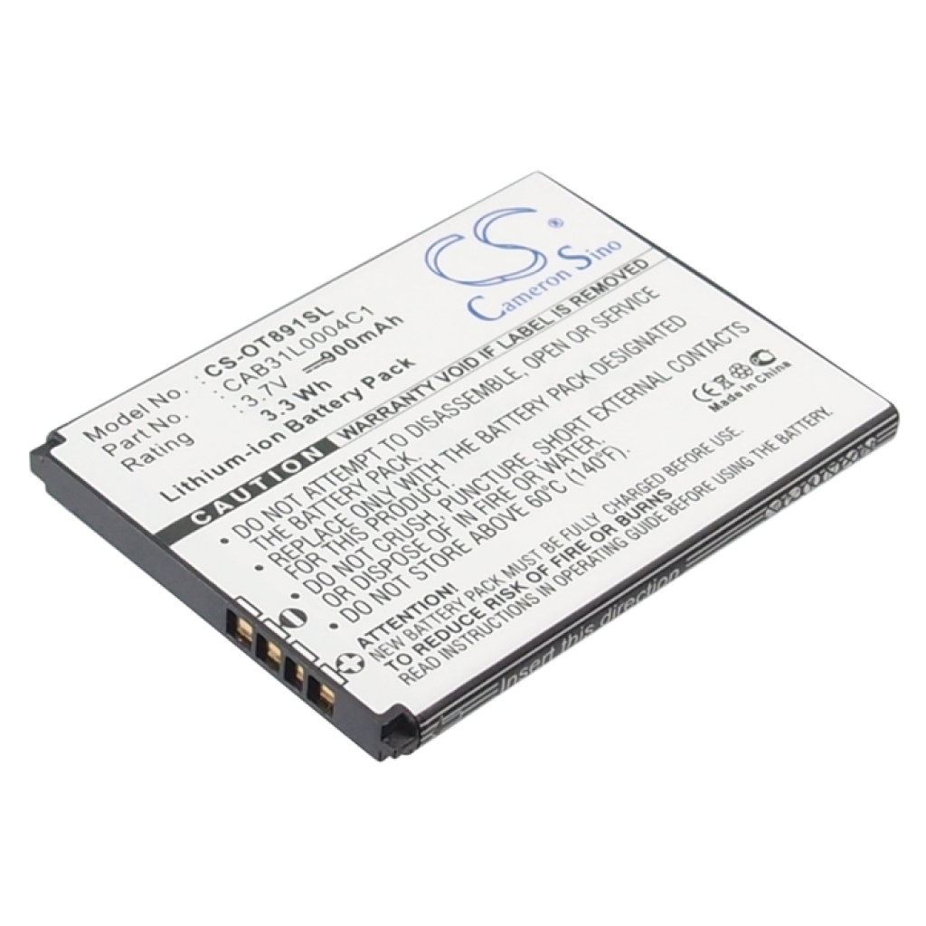 Batterie de téléphone portable TCL A890