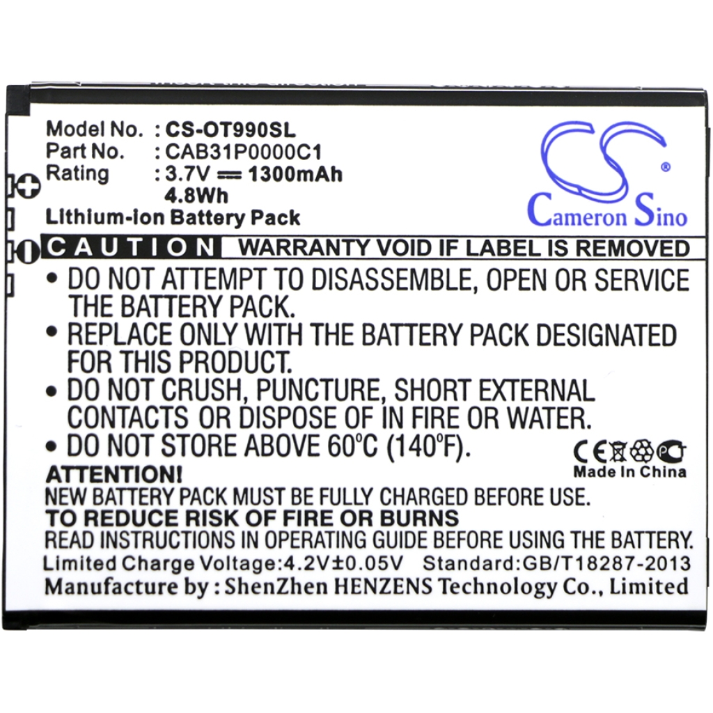 Mobile Phone Battery Alcatel OT-4018D