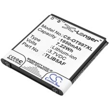 Remplacement de batterie compatible pour Alcatel CAB32E0000C1,CAB32E0000C2,CAB32E0002C1,TLIB32E,TLIB5AF