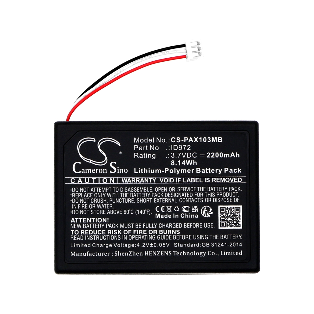Remplacement de batterie compatible pour Panasonic ID972