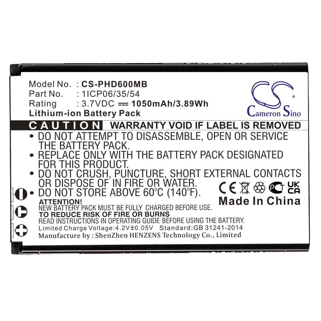 Batterie BabyPhone Topcom CS-PHD600MB