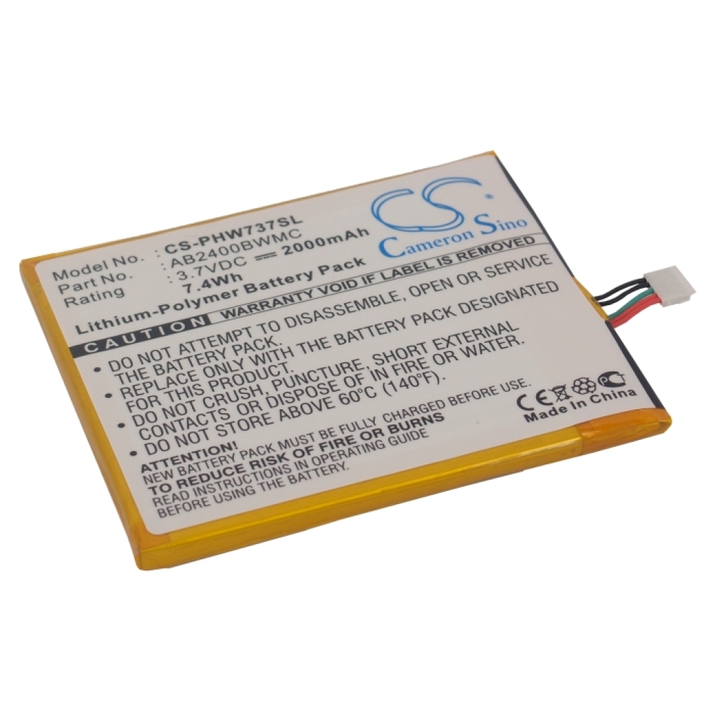 Batterie de téléphone portable Philips CS-PHW737SL