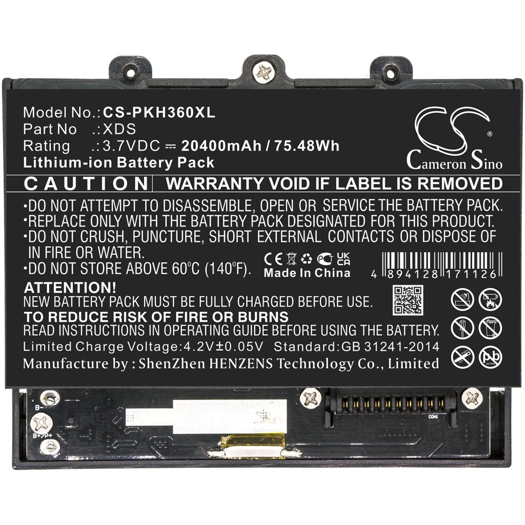 Remplacement de batterie compatible pour Peaktech XDS