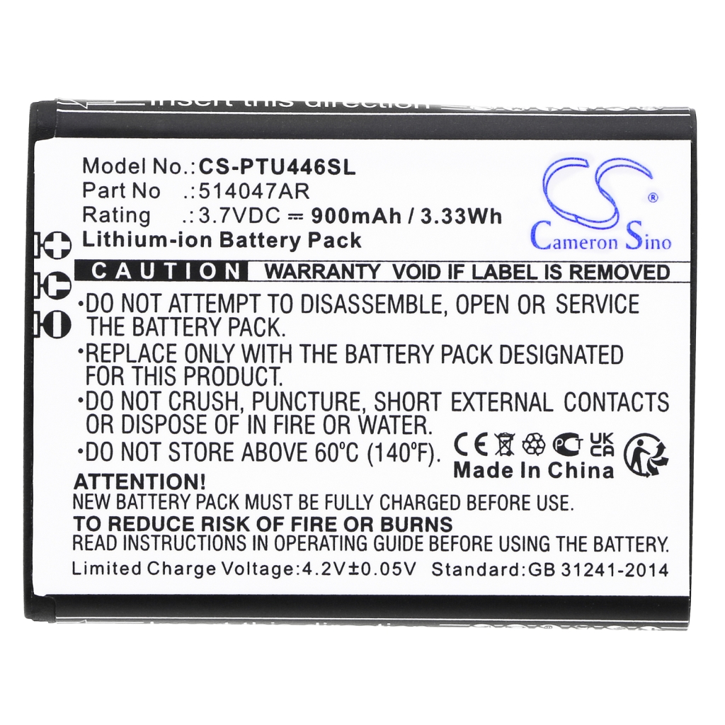Remplacement de batterie compatible pour Panasonic 514047AR