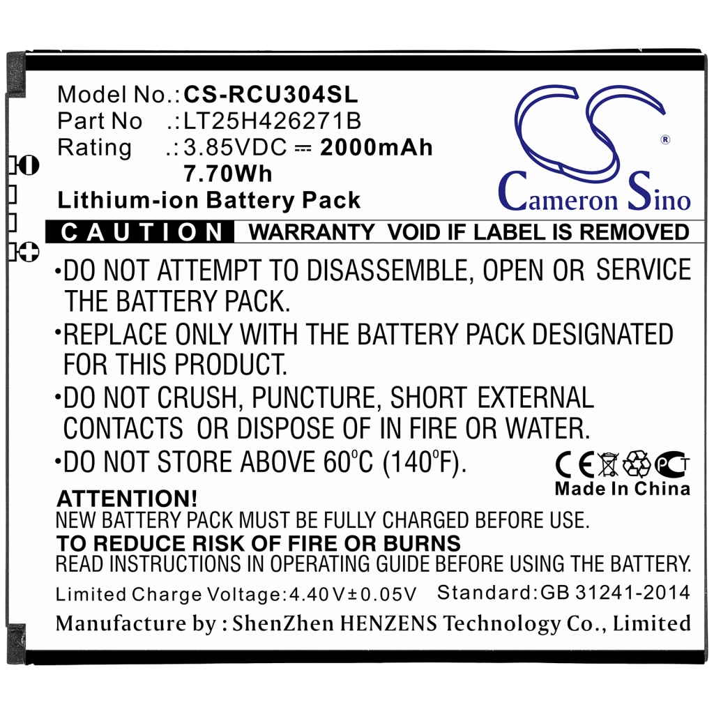Batterie de téléphone portable BLU CS-RCU304SL