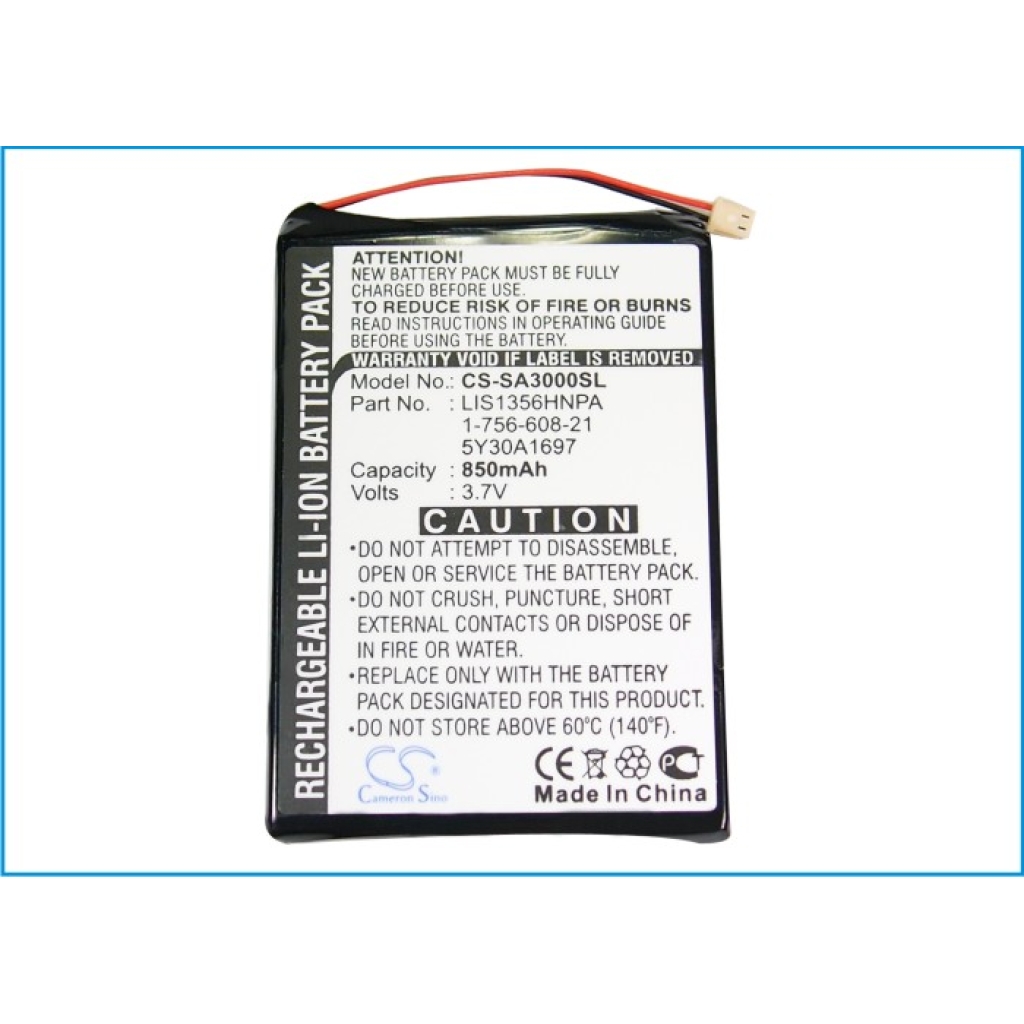 MP3, MP4, MP4, PMP Batterie Sony CS-SA3000SL