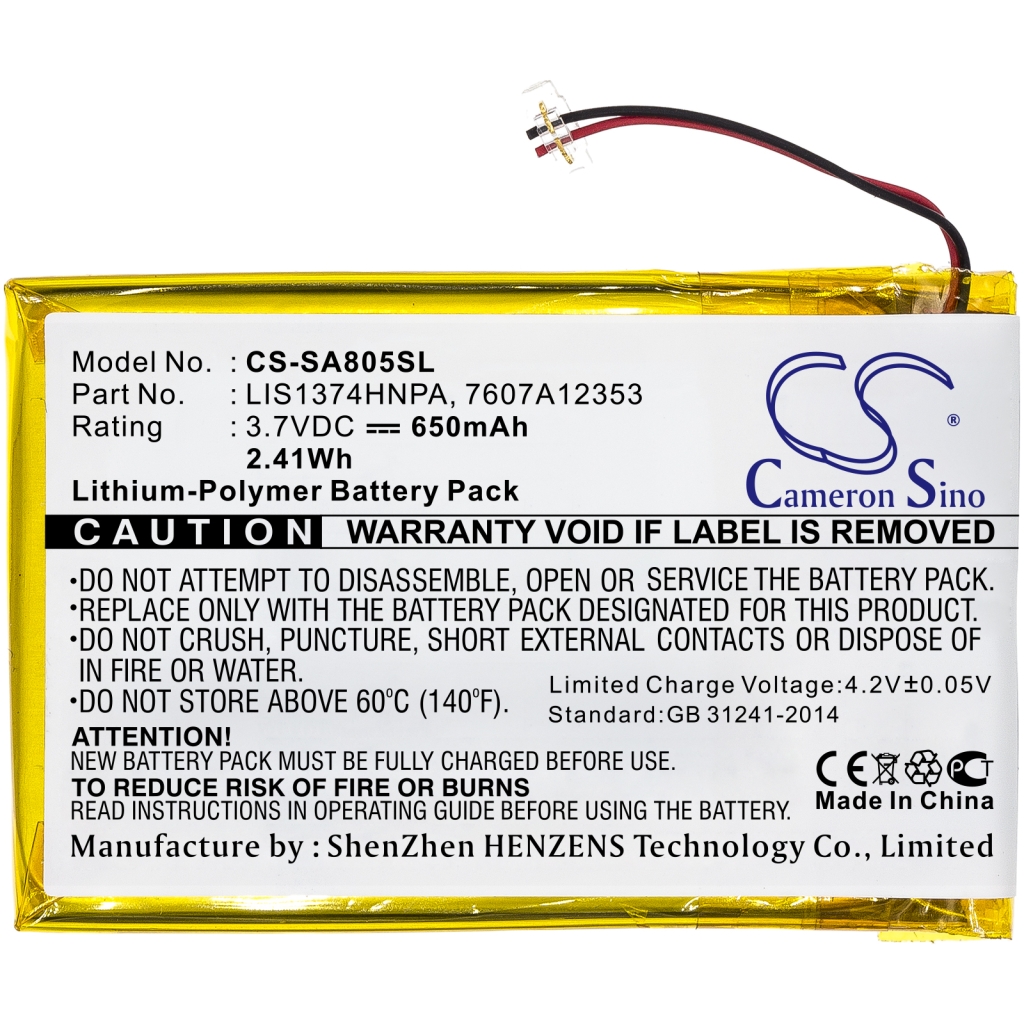 MP3, MP4, MP4, PMP Batterie Sony CS-SA805SL