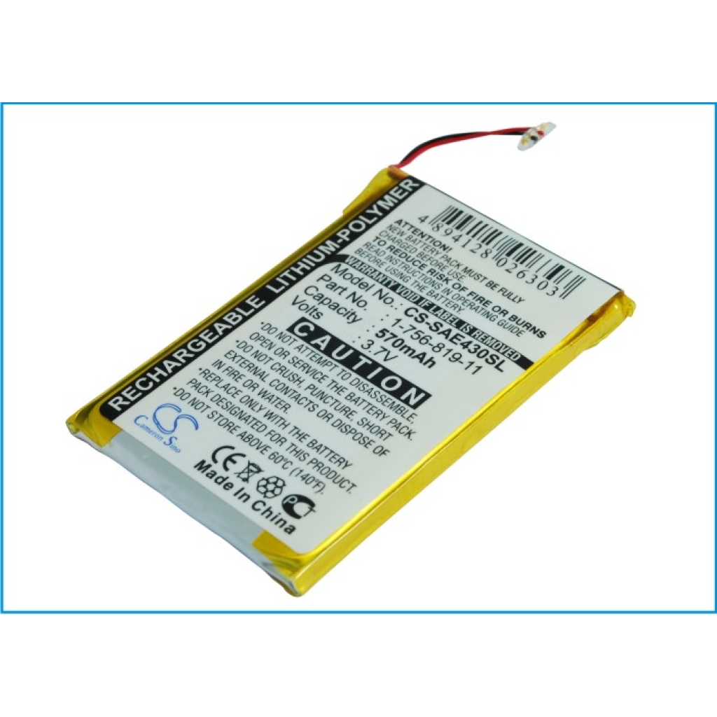 MP3, MP4, MP4, PMP Batterie Sony CS-SAE430SL