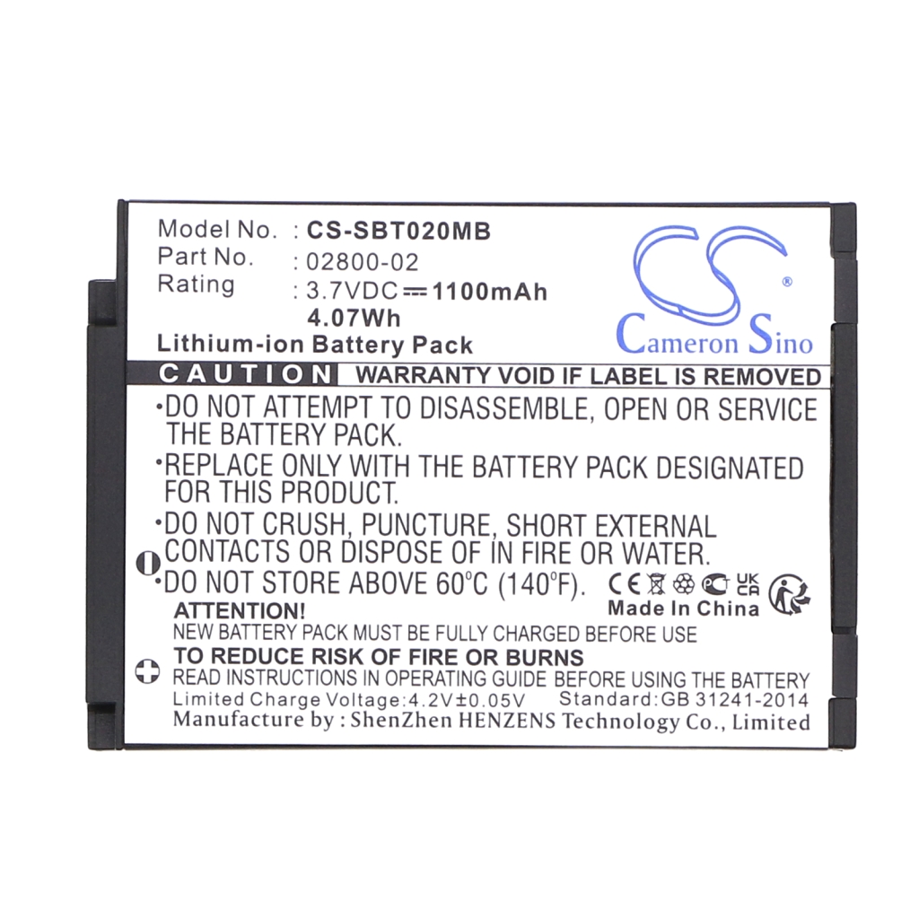 Battery Replaces 02800-02