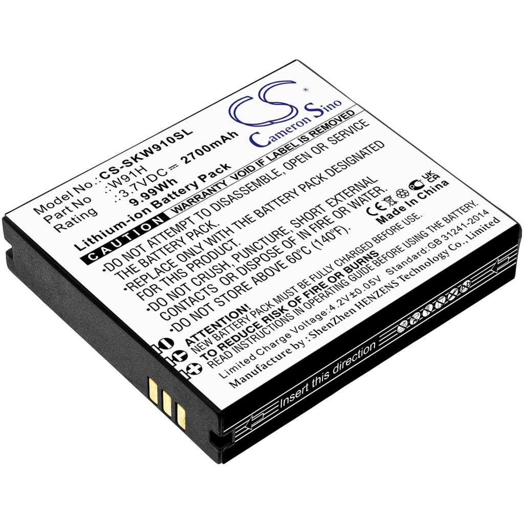 Remplacement de batterie compatible pour Skyroam W91H