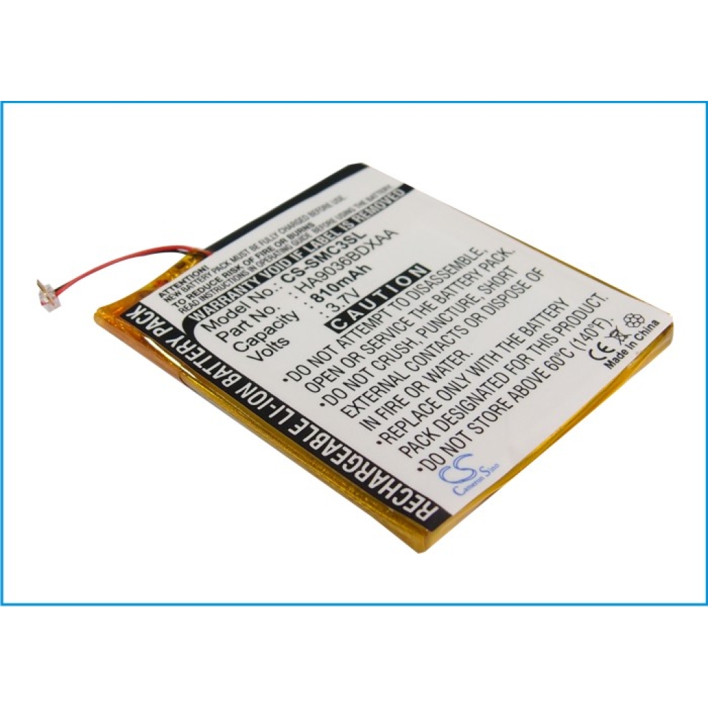 MP3, MP4, MP4, PMP Batterie Samsung CS-SMC3SL
