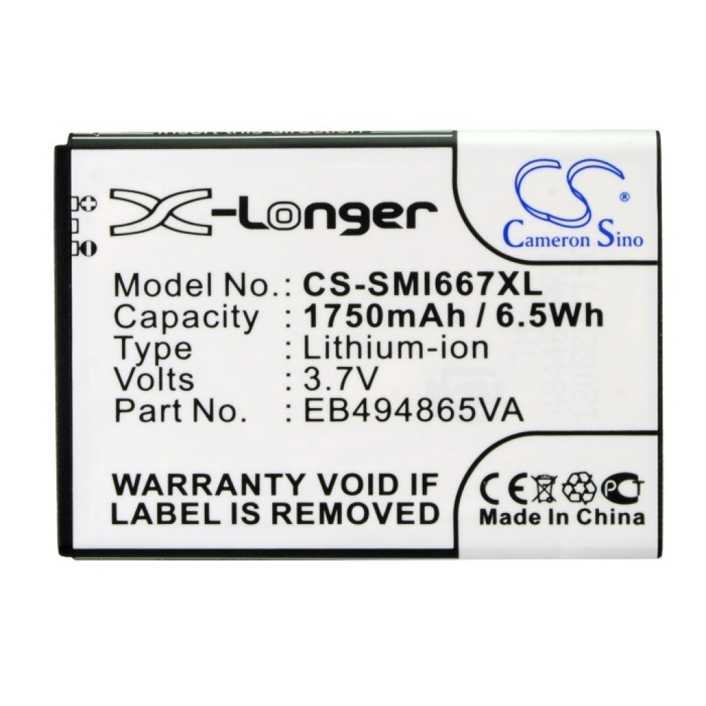 Batterie de téléphone portable Samsung CS-SMI667XL