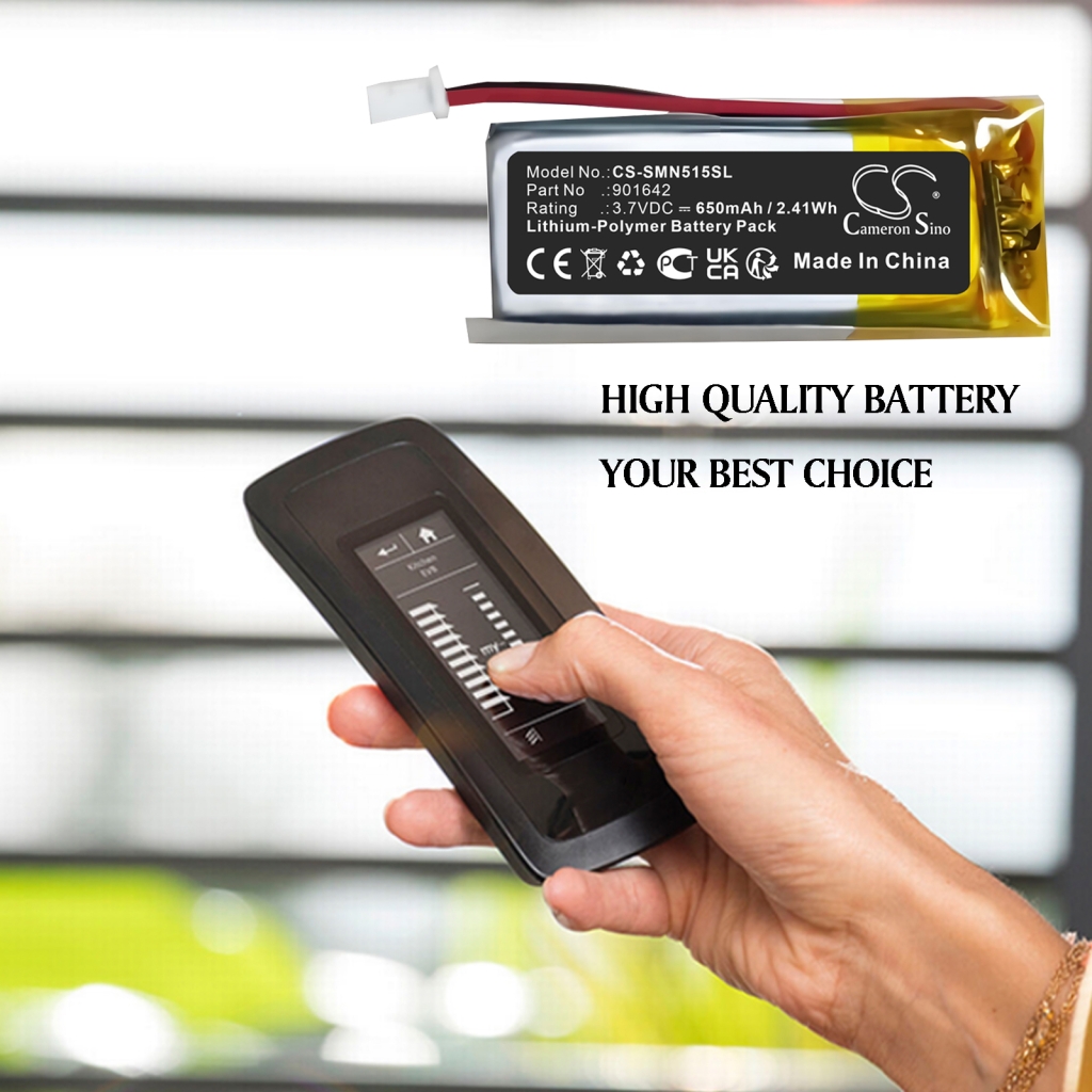 Compatible battery replacement for Somfy 901642