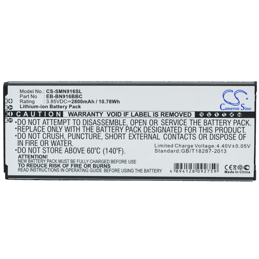 Batterie de téléphone portable Samsung CS-SMN916SL