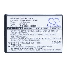 Remplacement de batterie compatible pour Hemisphere 206465,MG-4LH,TS21878