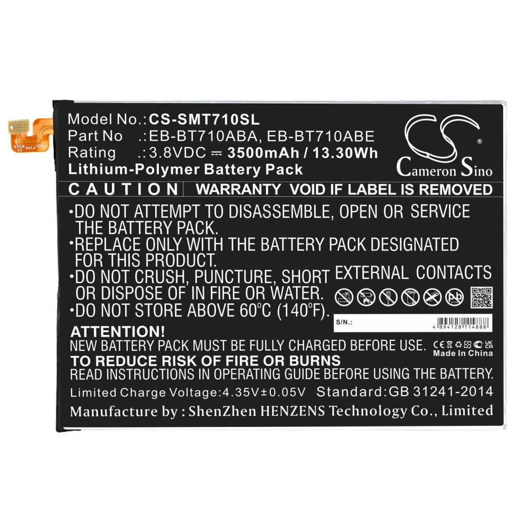 Tablette Batterie Samsung CS-SMT710SL