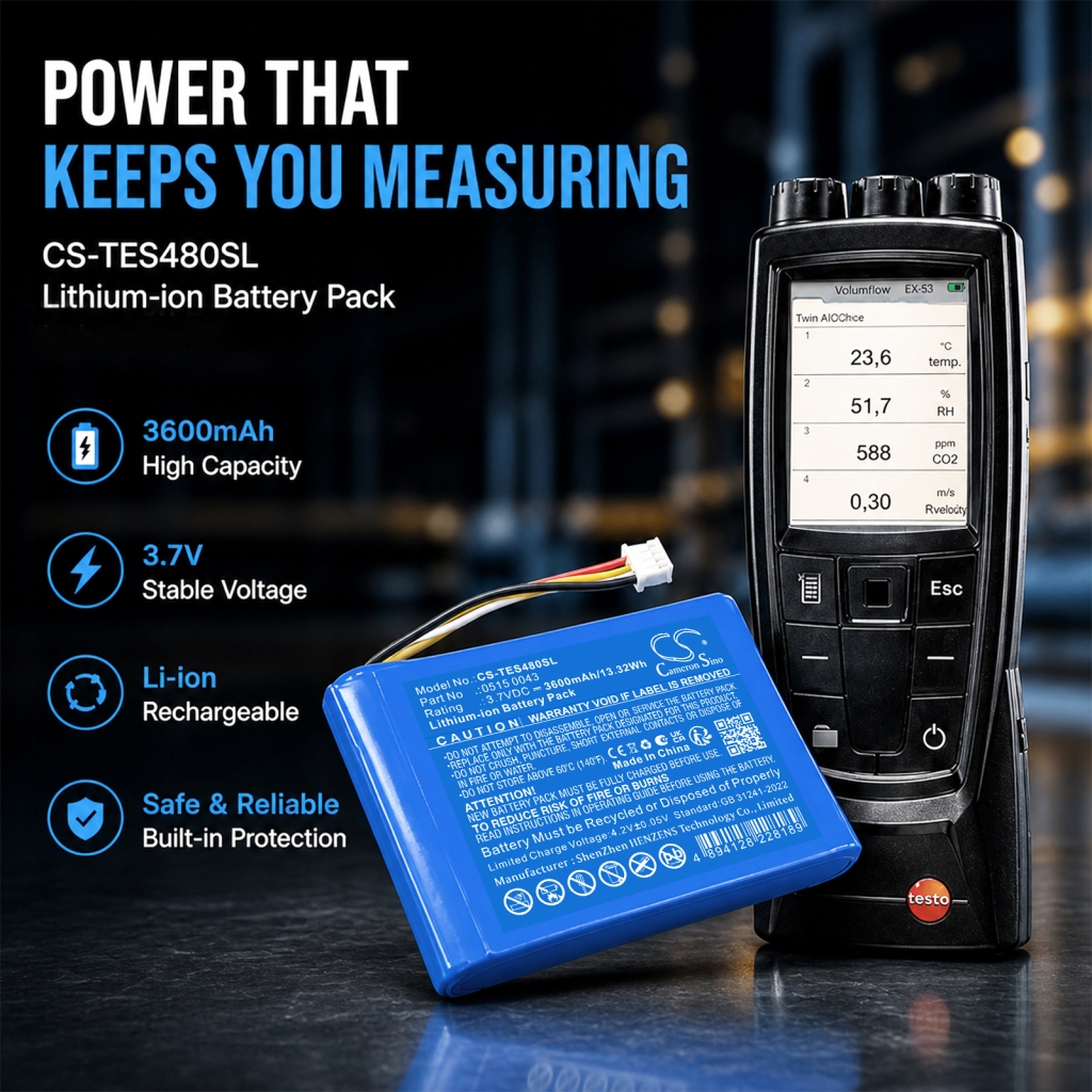 Akku kompatibel mit Testo CS-TES480SL