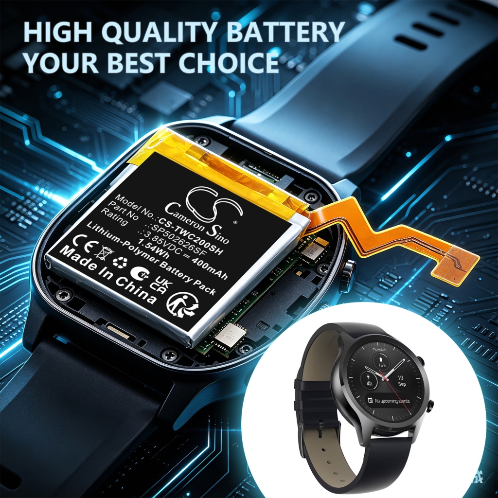 Akku kompatibel mit Ticwatch CS-TWC200SH